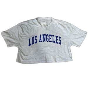 Reflex Shirt Cropped Soft Comfort Tee Casual Activewear Athleisure Y2K Gray Sz S